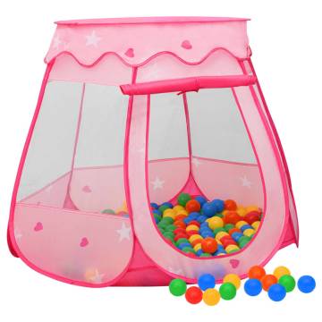 Children Play Tent with 250 Balls - Pink - 102x102x82 cm