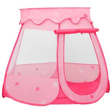 Children Play Tent with 250 Balls - Pink - 102x102x82 cm