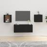 Wall Mounted TV Cabinets 2 pcs Black 40x34.5x40 cm Colour black Quantity in Package 2 Height 40 cm Width 