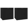 Black Wall Mounted TV Cabinets - 2 pcs | Hipomarket