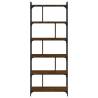 6-Tier Brown Oak Bookcase - Stylish & Practical Storage Solution