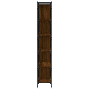 6-Tier Brown Oak Bookcase - Stylish & Practical Storage Solution