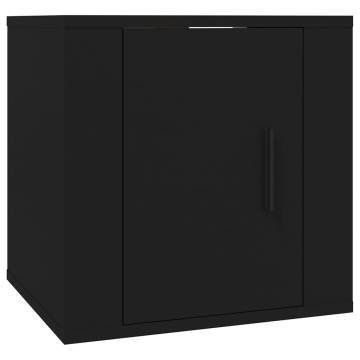 Black Wall Mounted TV Cabinets - 2 pcs | Hipomarket