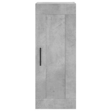 Highboard Concrete Grey 34.5x34x180 cm | Stylish Engineered Wood