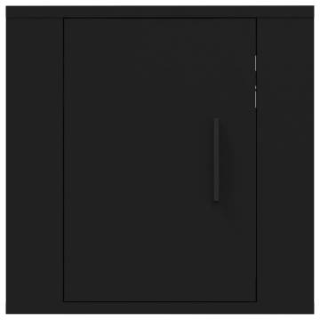 Black Wall Mounted TV Cabinets - 2 pcs | Hipomarket