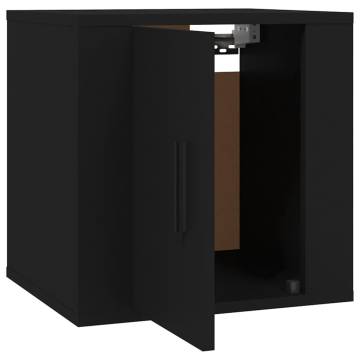 Black Wall Mounted TV Cabinets - 2 pcs | Hipomarket