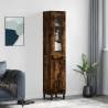 Highboard Smoked Oak 34.5x34x180 cm Engineered Wood Colour smoked oak Quantity in Package 1 Model 1 wood door 