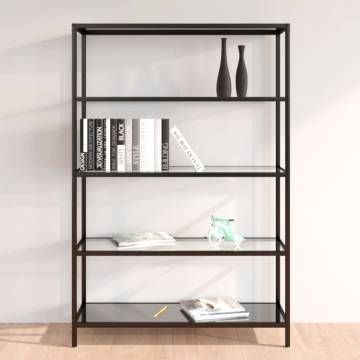 Black & Transparent Shelf 100x36x168 cm - Tempered Glass