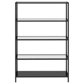 Black & Transparent Shelf 100x36x168 cm - Tempered Glass