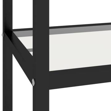 Black & Transparent Shelf 100x36x168 cm - Tempered Glass