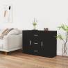 Sideboard Black 91x29.5x65 cm Engineered Wood Colour black Quantity in Package 1 