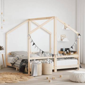 Kids Bed Frame 80x160 cm Solid Wood Pine - HipoMarket