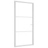 Interior Door 102.5x201.5 cm | White ESG Glass & Aluminium