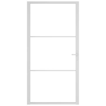 Interior Door 102.5x201.5 cm | White ESG Glass & Aluminium