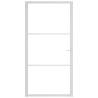 Interior Door 102.5x201.5 cm | White ESG Glass & Aluminium