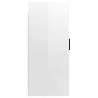 Sleek Wall Mounted TV Cabinet - High Gloss White 40x34.5x80 cm