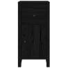 Black Solid Wood Pine Sideboard - 40x35x80 cm | HipoMarket