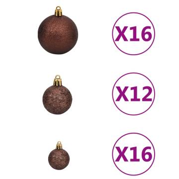 100 Piece Christmas Ball Set - Brown, Bronze & Gold