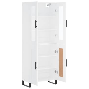 Elegant Highboard in White - 69.5x34x180 cm | Hipomarket