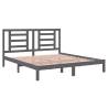 Grey Solid Wood Bed Frame 180x200 cm | Super King Size