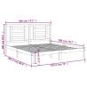 Grey Solid Wood Bed Frame 180x200 cm | Super King Size