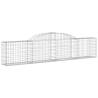 Arched Gabion Baskets 8 pcs | Galvanised Iron Garden Barriers