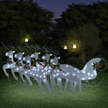 Reindeer & Sleigh Christmas Decoration - 140 LEDs Outdoor