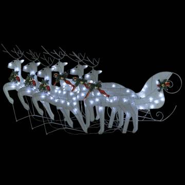 Reindeer & Sleigh Christmas Decoration - 140 LEDs Outdoor