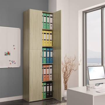 Elegant Office Cabinet Sonoma Oak – Stylish Storage Solution