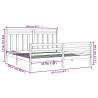 Solid Wood Bed Frame 200x200 cm - Timeless Design | HipoMarket