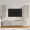 4 Piece Concrete Grey TV Cabinet Set - Stylish & Practical