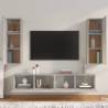 4 Piece Concrete Grey TV Cabinet Set - Stylish & Practical