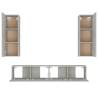 4 Piece Concrete Grey TV Cabinet Set - Stylish & Practical