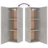 4 Piece Concrete Grey TV Cabinet Set - Stylish & Practical