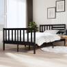 Bed Frame Black Solid Wood 120x200 cm Colour black Size 120 x 200 cm 