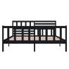 Black Solid Wood Bed Frame 120x200 cm - Durable & Stylish