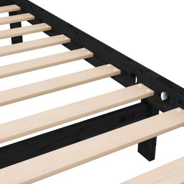 Black Solid Wood Bed Frame 120x200 cm - Durable & Stylish