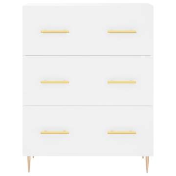 Highboard White 69.5x34x180 cm - Stylish Engineered Wood