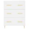 Highboard White 69.5x34x180 cm - Stylish Engineered Wood