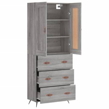 Highboard Grey Sonoma - Stylish Storage Solution | HipoMarket