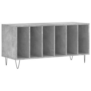 Stylish Record Cabinet - Concrete Grey 100x38x48 cm