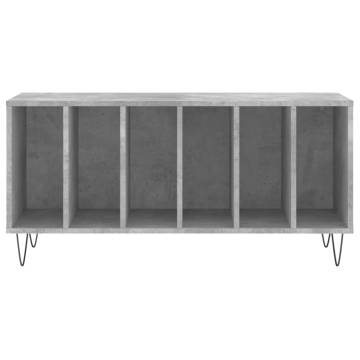 Stylish Record Cabinet - Concrete Grey 100x38x48 cm