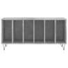 Stylish Record Cabinet - Concrete Grey 100x38x48 cm