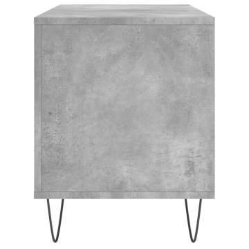 Stylish Record Cabinet - Concrete Grey 100x38x48 cm