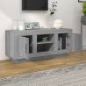 Stylish Grey Sonoma TV Cabinet - Engineered Wood | Hipo Market