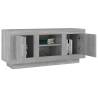 Stylish Grey Sonoma TV Cabinet - Engineered Wood | Hipo Market