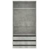 Concrete Grey Wardrobe 100x50x200 cm | Stylish Storage Solution