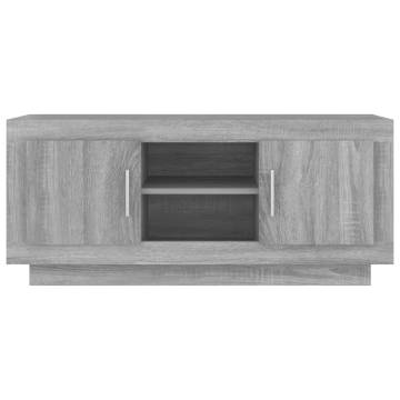 Stylish Grey Sonoma TV Cabinet - Engineered Wood | Hipo Market