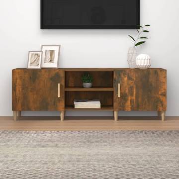 TV Cabinet Smoked Oak 150x30x50 cm - Stylish Storage Solution