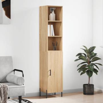 Stylish Highboard Sonoma Oak - 34.5x34x180 cm Storage